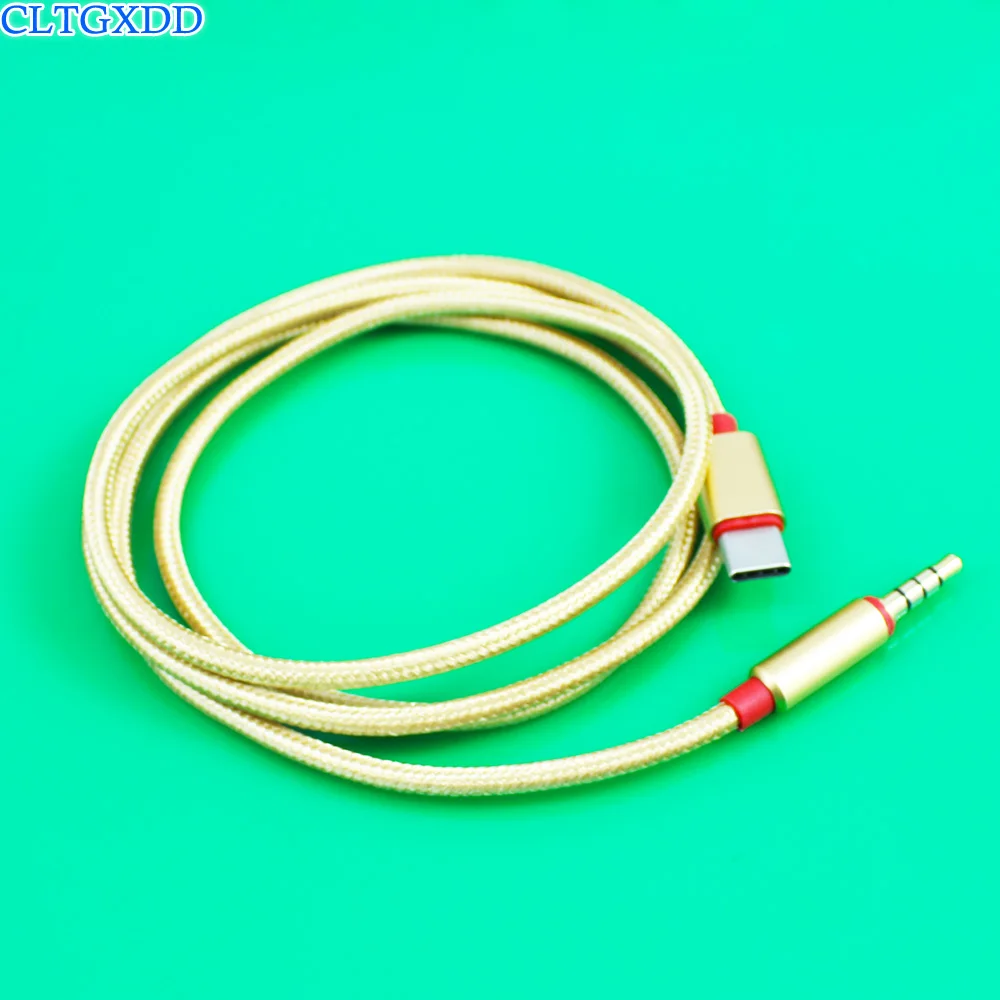 

cltgxdd 1M USB3.1 Type-C to 3.5mm Men's Headphones Stereo Car AUX Bluetooth Audio Audio Cable Adapter