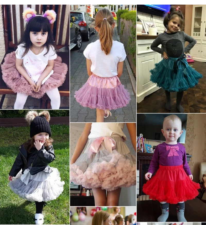Drop Shipping Baby Girls Tutu Dress Fluffy Ballet Children Pettiskirt Kids Girl Princess Tulle Party Dance Vestido | Детская одежда и