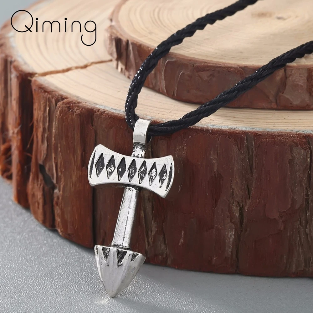 Женское винтажное ожерелье Mjolnir массивное с топором из Перу молотом Тора
