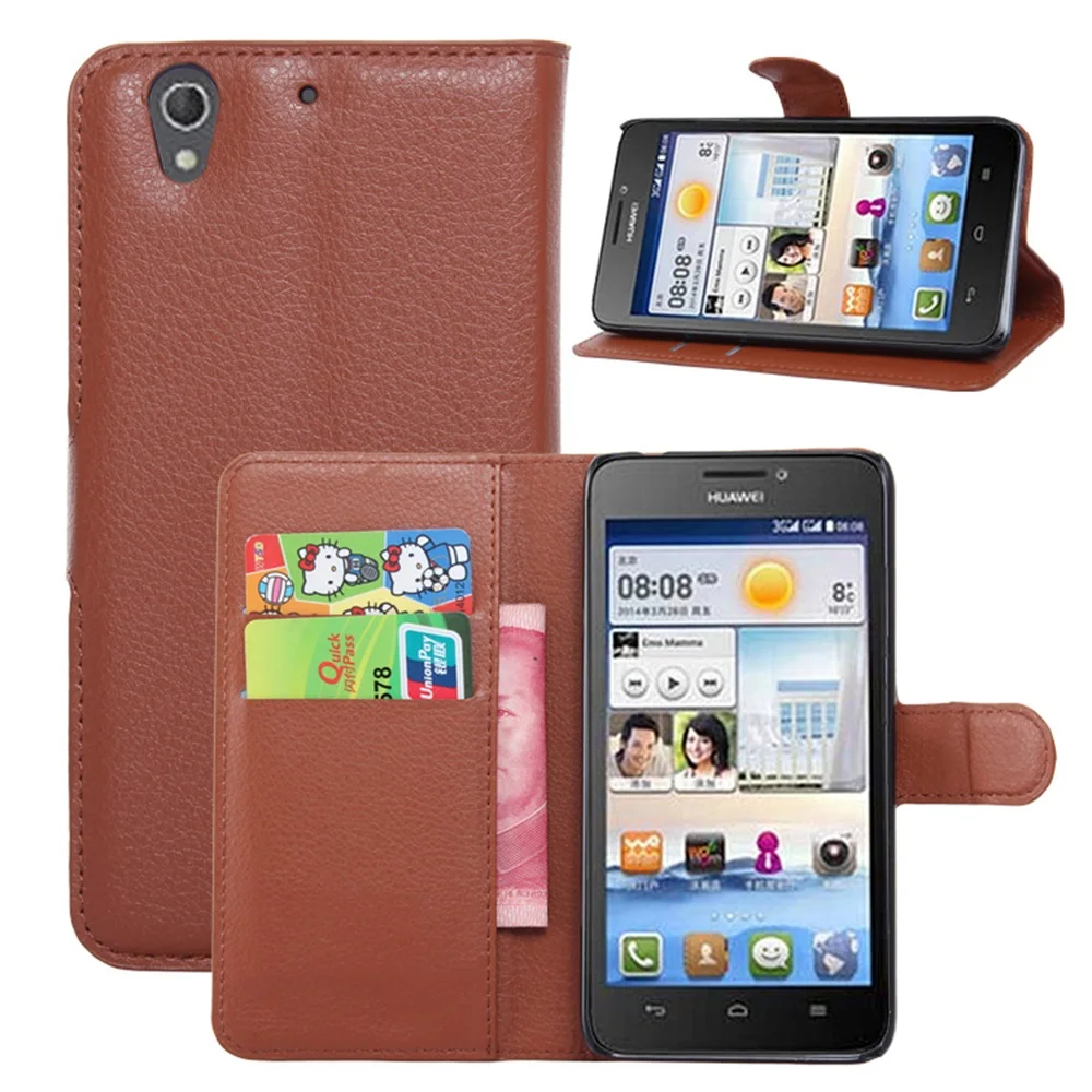 Для huawei Ascend G630 cyboris чехол флип-чехол с зернистой текстурой из искусственной кожи