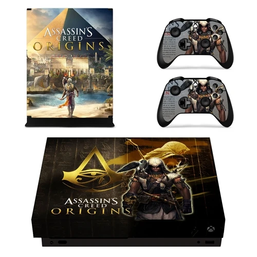 Homereally Наклейки Xbox One X Стикеры кожи для Microsoft Xbox One скины Вашему вниманию Assassin'screed для Xbox One X консоли и контроллер - Цвет: style01