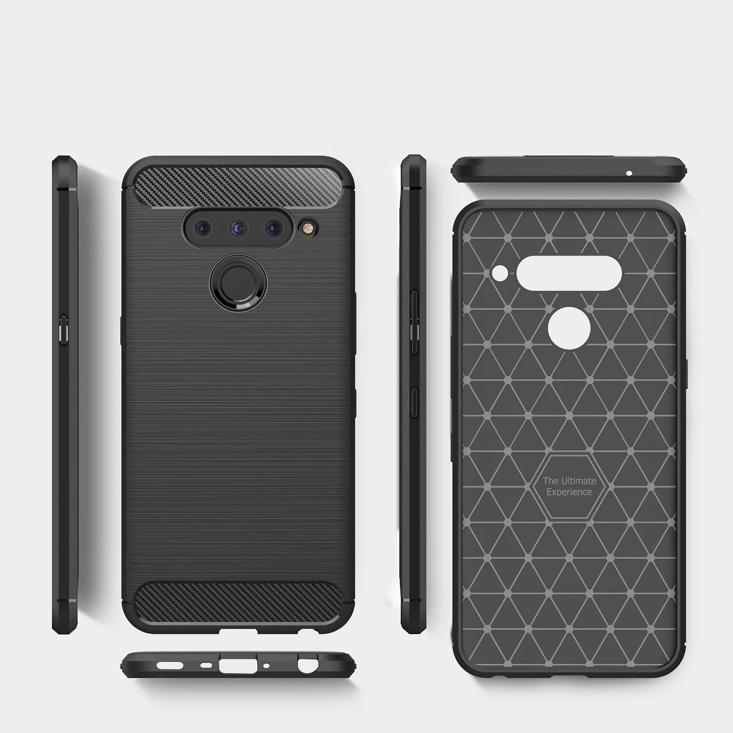 Carbon Fiber TPU Silicone Back Cover For LG V50 V40 V30S G8 G8S G7 ThinQ K40 K10 K8 2018 Q7 Q6 V30 G6 Q Stylus+ Plus Stylo 5 |