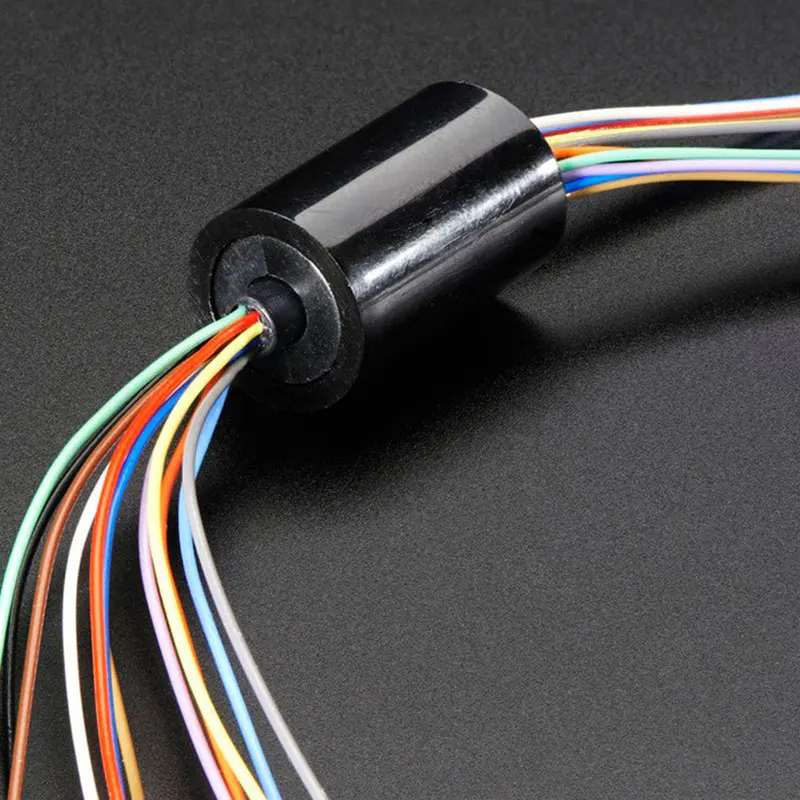 Мини капсульное электрическое скользящее кольцо 12 5 мм 150rpm 240VDC/VAC проводов цепи 2A