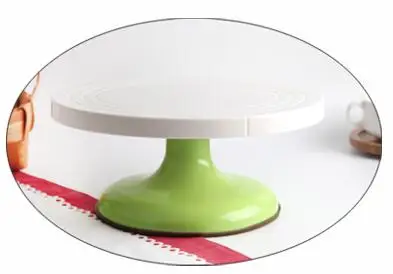 green RSCHEF 1 шт. инструмент для выпечки торт ко дню рождения крепится на поворотном столе для противоскользящего поворотного стола монтируется Спот торт проигрыватель - Цвет: green