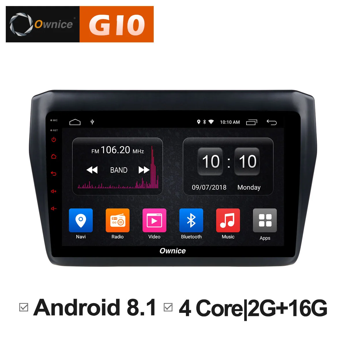 Ownice C500 + G10 Android 8.1car DVD octa Core 2Гб Оперативная память мультимедийный плеер для suzuki swift