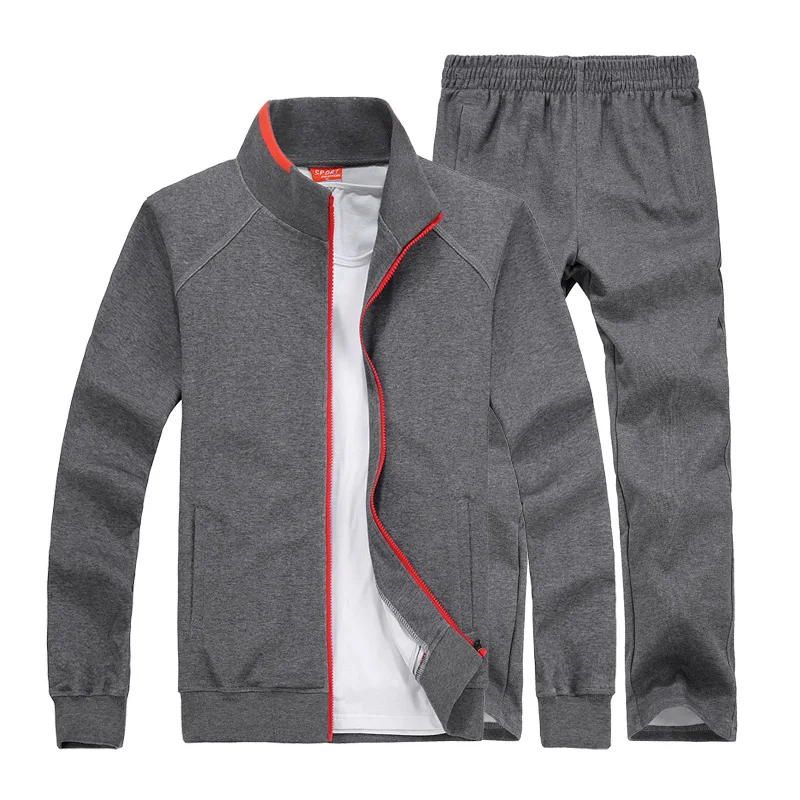 Plus Size 3XL 5XL 6XL 7XL 8XL Outdoor Mens Sport Suit Spring Autumn Clothing 2pcs Set Men Suits 105-120 | Спорт и развлечения
