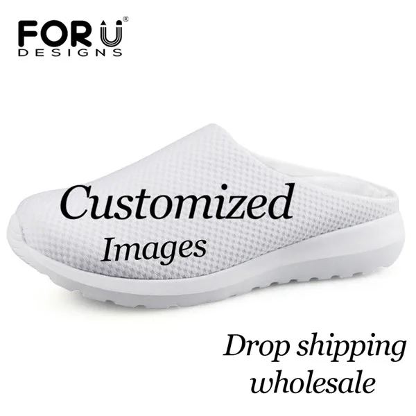 FORUDESIGNS/ г.; Лидер продаж; милые женские шлепанцы для медсестры; женские пляжные шлепанцы с принтом медведя; женские сандалии; Водонепроницаемая Обувь - Цвет: Custom CA