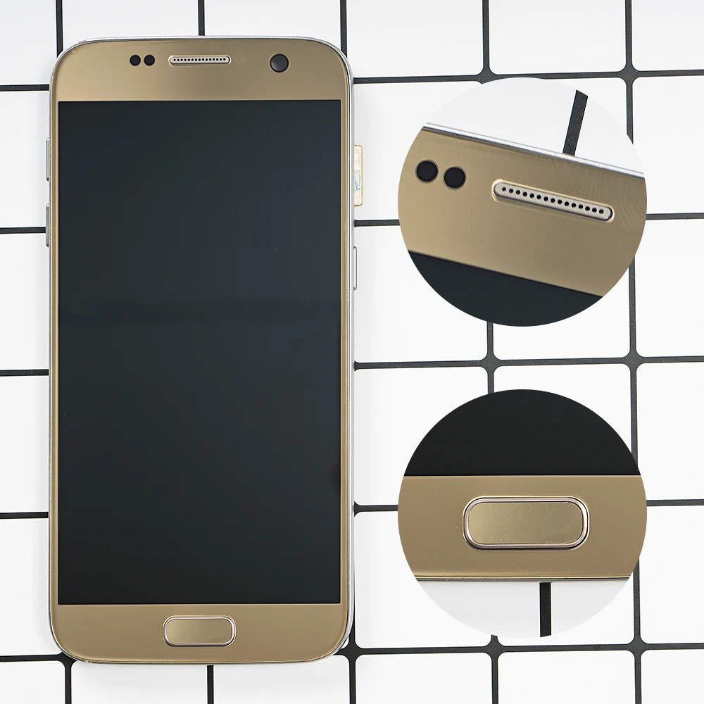 ЖК-дисплей Super AMOLED 5 1 ''для SAMSUNG GALAXY S7 дисплей G930 G930F сенсорный экран с