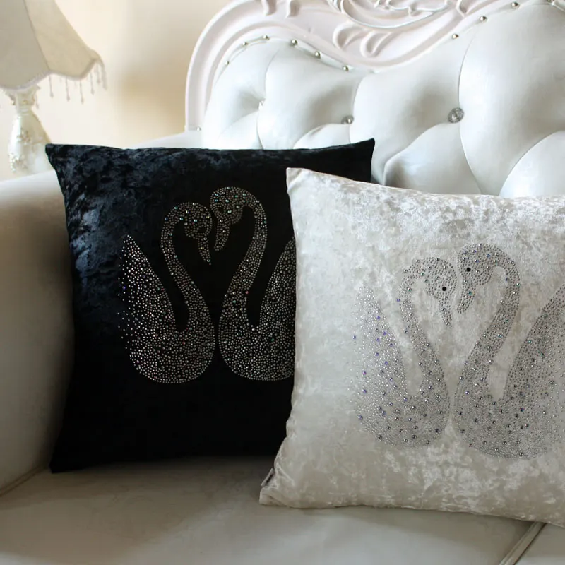 Кофейная офисная высококлассная Роскошная Бархатная подушка с геометрическим