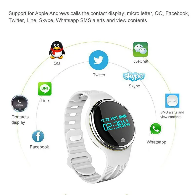 100 шт. E07 Smartband здоровье фитнес трекер Спортивный Браслет Водонепроницаемый