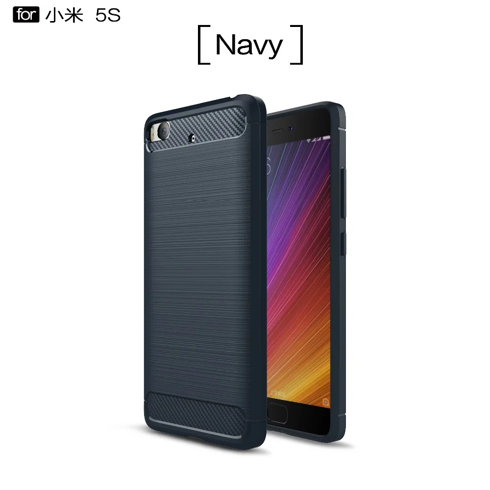 Супер tpu чехол Для Сяо Mi 5S/mi 5S высокое Класс углерода Волокно матовый Мягкий