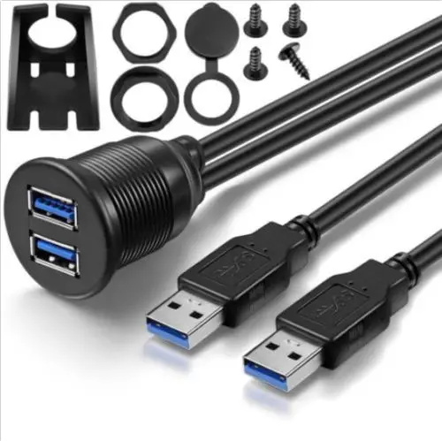 Удлинительное крепление для автомобиля с двумя портами USB 3 0 папа на мама AUX|dual usb