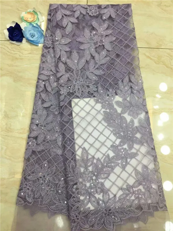 Peach Beautifical Latest French Lace Fabric 2019 Flowr Embroidered Tulle African With Sequins For Women Clothes gold | Дом и сад