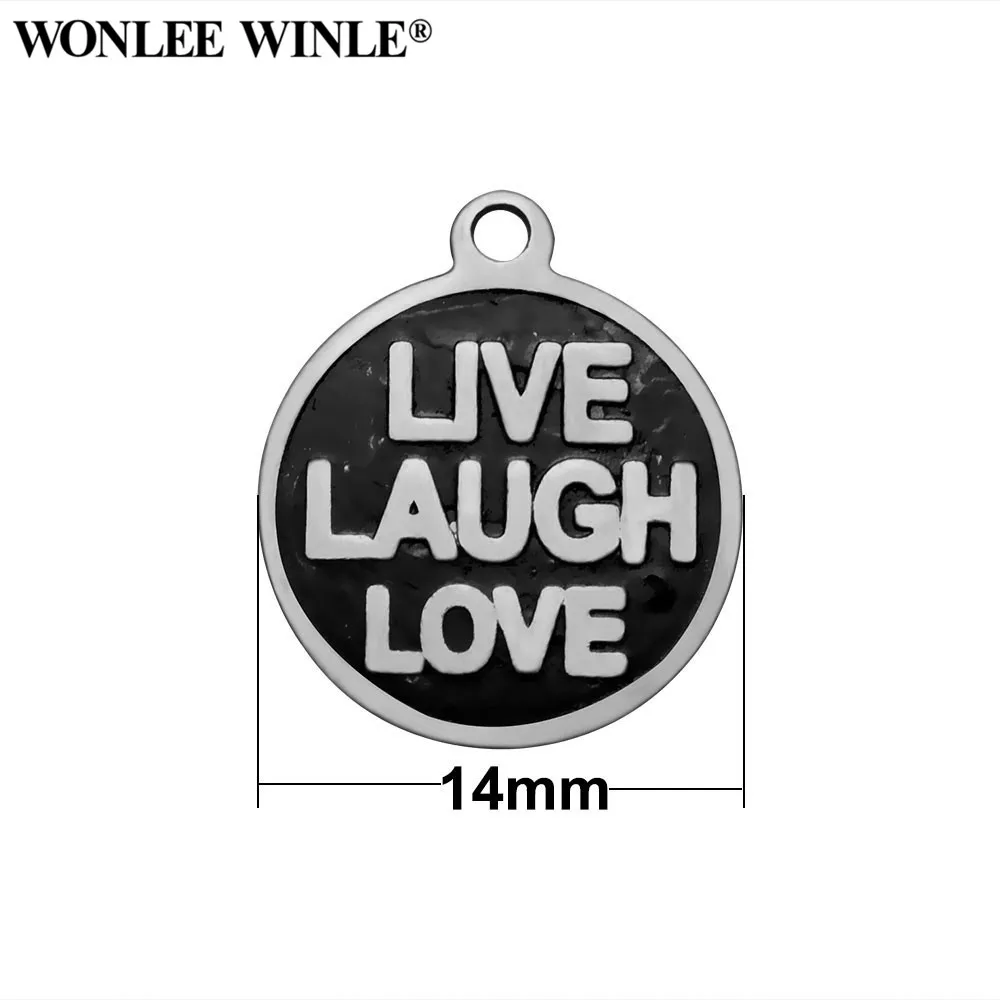 Wonlee Winle DIY 316l нержавеющая сталь живой Смех Любовь круглое очарование подвески для