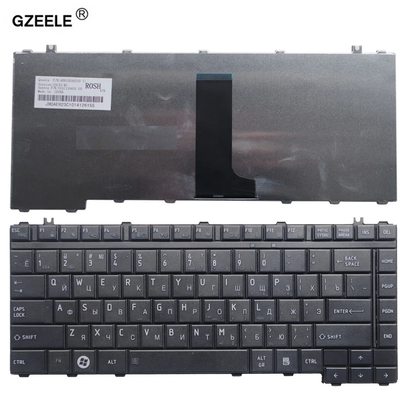 GZEELE Русская клавиатура для ноутбука Toshiba Satellite A200 A205 A210 A215 A300 A305 A305D A350 A355 M300 M200 M305 PK130190180 RU Клавиатура ноутбука