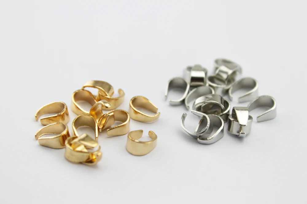

ZEROUP 100pcs Pendant Necklace Buckle Clasp Connectors Rose Gold White K Plated Jewelry Findings Accessories for DIY