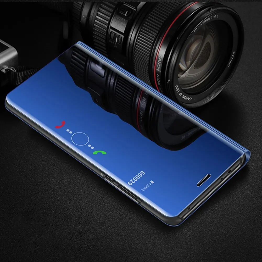 Clear View Standing Cover Flip Case For Samsung Galaxy S8 Plus Mirror Screen Plating Stand Full Protective | Мобильные телефоны и