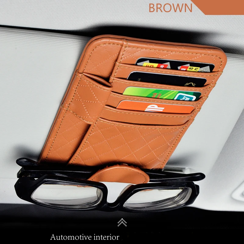 Автомобильный держатель для карт Защита от солнца в форме козырька сумок кожа