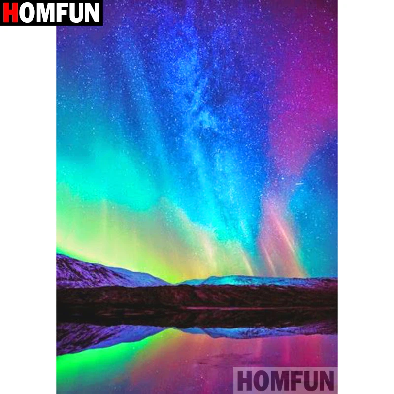 

Алмазная живопись HOMFUN «звездное небо», картина с полными квадратными/круглыми стразами 5D «сделай сам», 3D вышивка крестиком, домашний декор, A18868