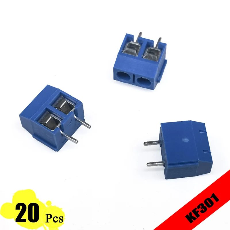 20 шт./лот клеммный винт XK/KF301 5.0MM разъемы блока PCB 2 контактный блок разъем|screw terminal