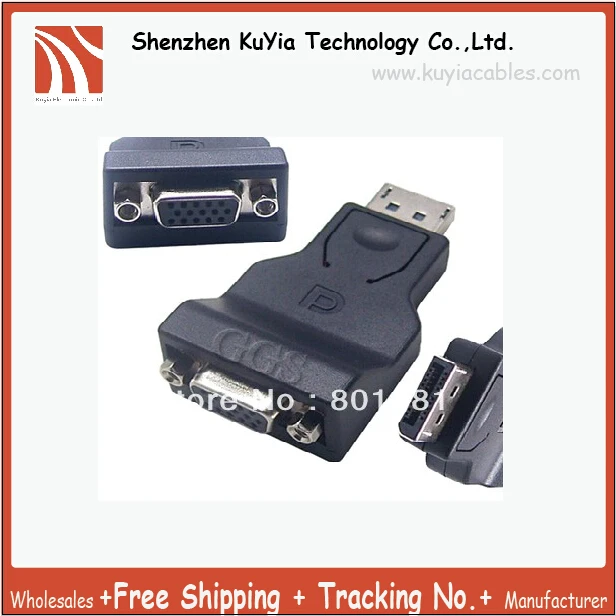 KUYiA DisPlayPort DP Male to VGA Женский конвертер адаптер для Mac Macbook PC ноутбука|dp dp|displayport