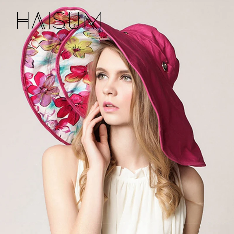 Chapeau новинка Sombrero Haisum 2018 модный дизайн Цветочная складная шляпа с полями летняя