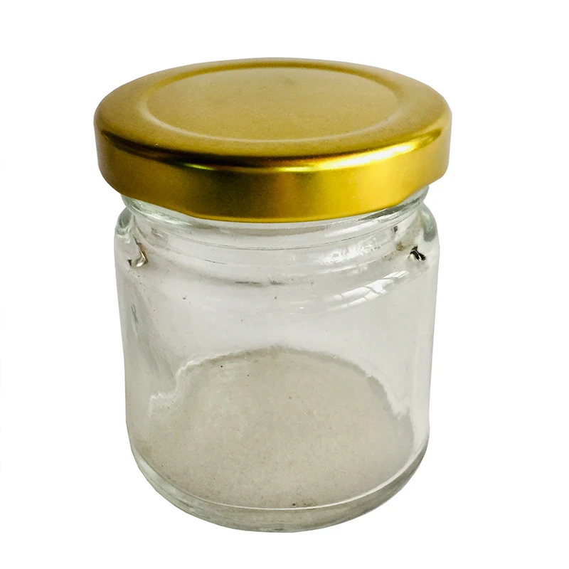 Новинка! Стеклянные банки для специй и мёда оптом 12 шт. 2 унции (60 мл) с золотыми