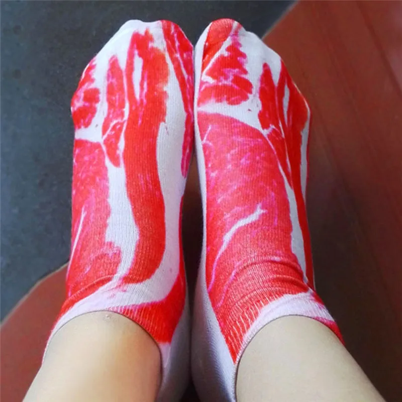 Женские 3D печатные забавные сумасшедшие новые низкие Обрезанные Ped милые