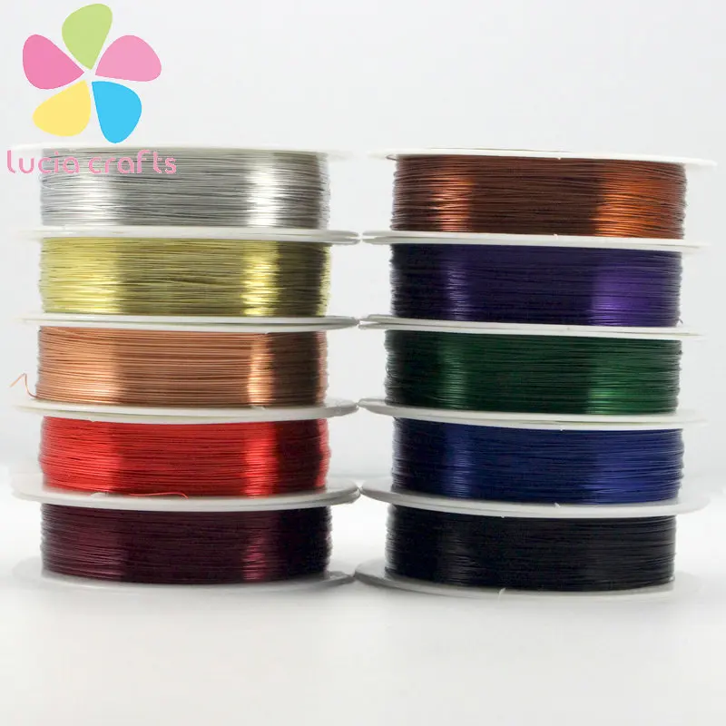Lucia crafts 1 рулон/лот(20 метров/рулон) 0,3 мм металлическая нить, бусины, веревка, бисероплетение, проволока для рукоделия, материал ручной работы I0205