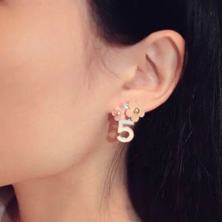 Элегантные серьги гвоздики асимметричные женские E074|boucle d'oreille|elegant stud earringsstud
