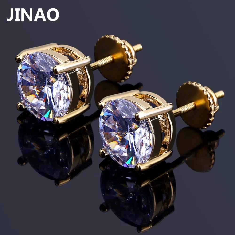 JINAO позолоченные/серебряные покрытые сверкающими микрозакрепками большие