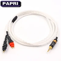 papri 2 5mm3 5mm 4 4mm occ silver plated upgraded headphone replacement cable for hd600 hd650 hd525 hd545 hd565 hd580