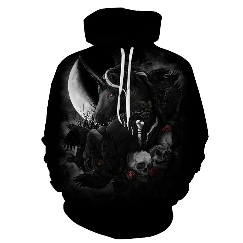 

Skull Hoodies 3D Printed Mens Hoodie 2018 Fashion Clothing for Men Custom Autumn Winter Sweatshirts Pullover Drop Ship