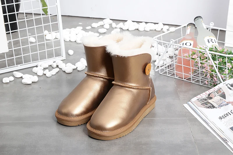 GRWG/зимние ботинки из натуральной яловой кожи наивысшего качества; Botas Mujer; зимняя женская обувь из натуральной шерсти
