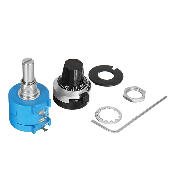 Многооборотный проволочный потенциометр 2 Вт 10 кОм с 10-оборотным счетным