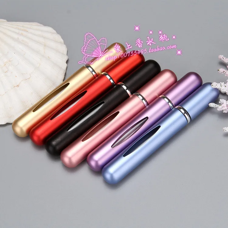 

4ml Aluminum Spray Empty Bottle Glass Creative Gift Optional Color 10PCS/LOT