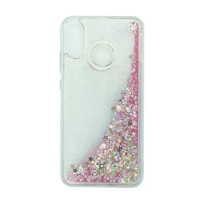 FLYKYLIN Glitter Liquid Phone Case For Huawei P20 Lite Bling Love Heart Dynamic Quicksand Cases Soft TPU Silicone Cover HOT |