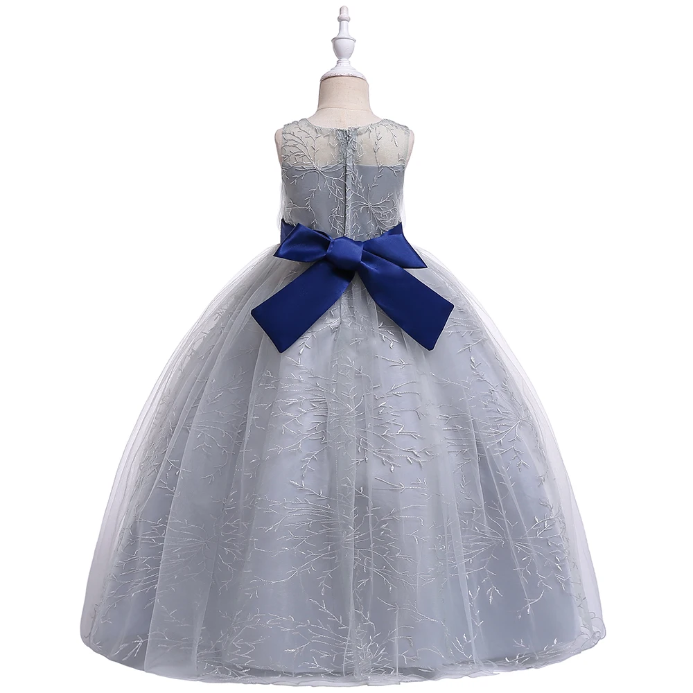 

Girls 4-8 Years O-Neck Sleeveless Layered Mesh Solid Color Ball Gown Dresses Children Day Stage Performance Summer Dresses