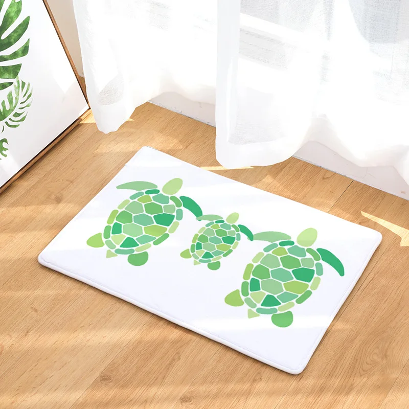Hot Sale 40x60/50x80cm Sea Turtle Pattern Anti-slip Mats Bathroom Floor Kitchen Rugs | Дом и сад