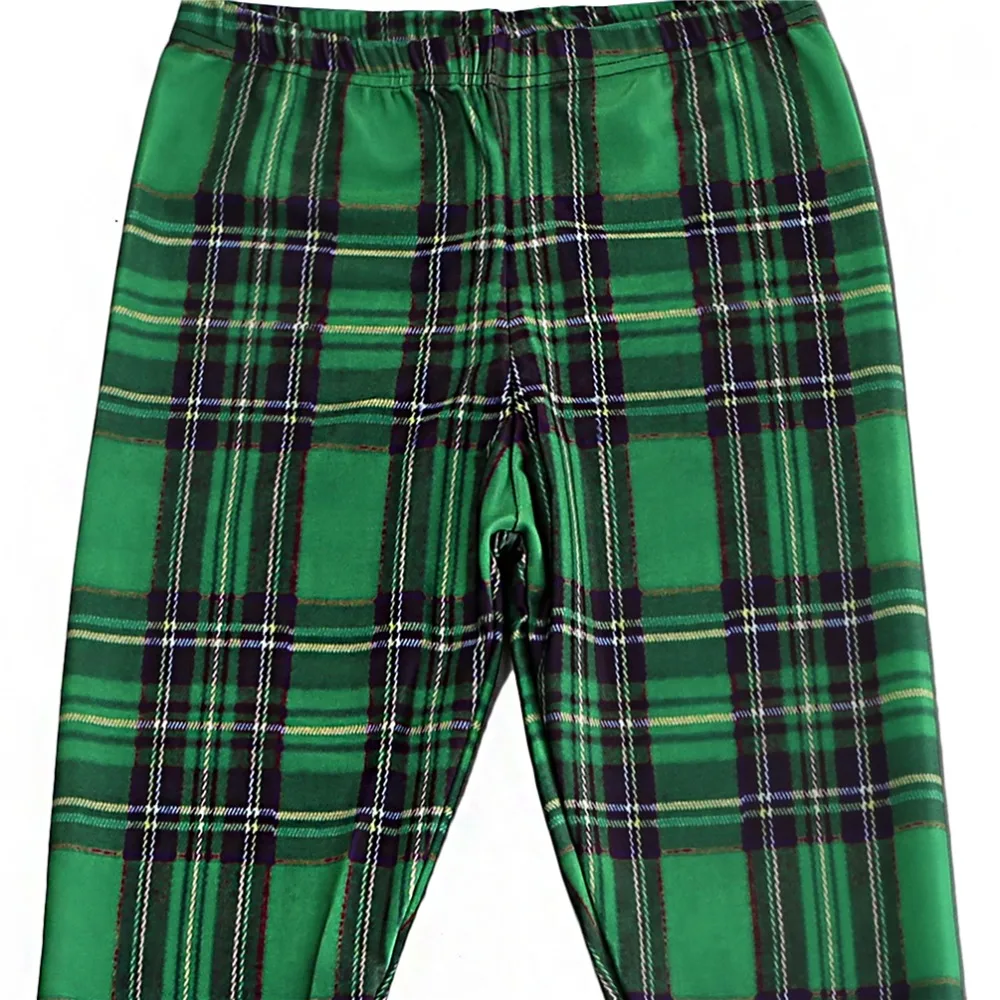 Эластичные повседневные штаны женские леггинсы с 3D Цифровым принтом в зеленую