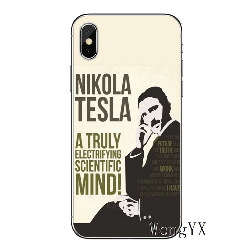 Мягкий чехол для телефона из ТПУ для Apple iPhone 8 7 plus 6s 6 plus X XR XS Max SE 5s 5c 5 4s 4 - Цвет: Nikola-Tesla-A-01