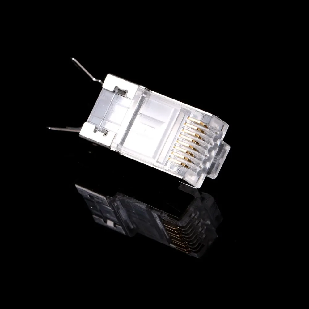 Новый 5 шт. RJ45 8P8C CAT7 сетевой кабель Модульные вилки экранированная версия AWG23 0 57 мм