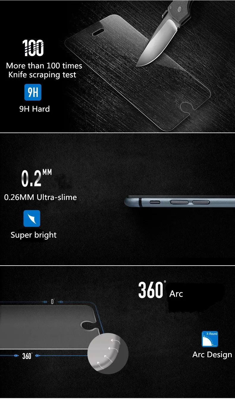 Новинка 0 3 мм 2.5D закалка для iphone X стеклянная пленка защита H9 8 Plus 7 6 6s 5 5S телефона |