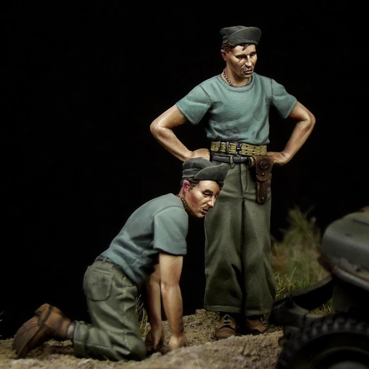 1/35 морской пехоты США механика Вторая мировая война смола модели солдат GK