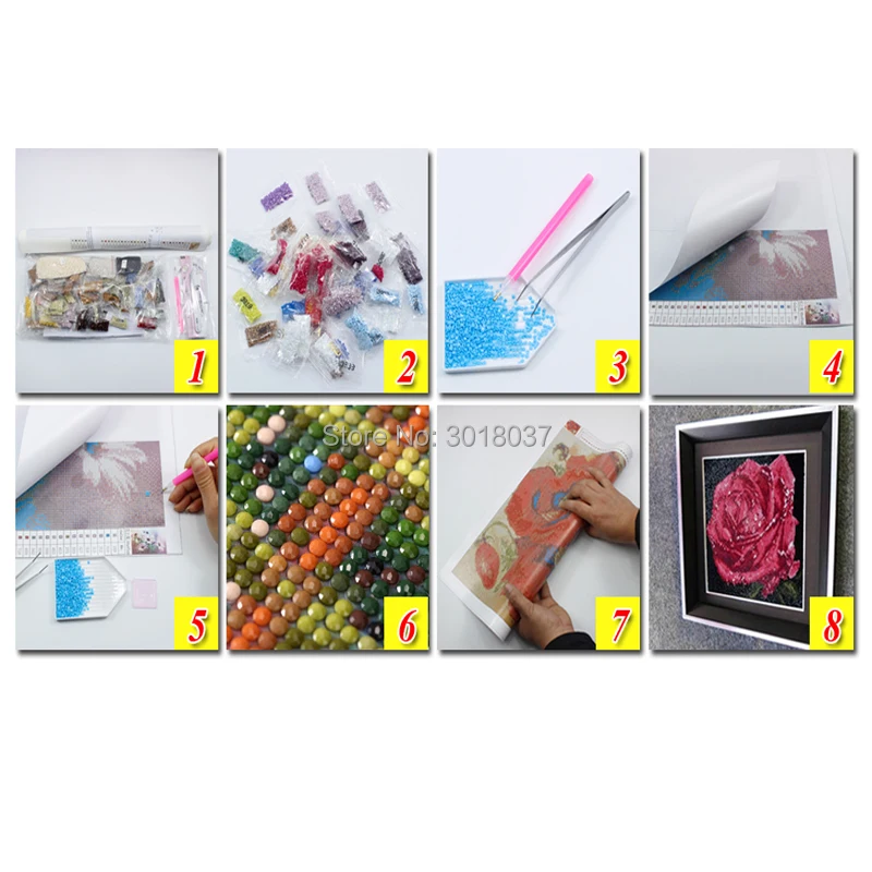 Diy Diamond Painting Cross Stitch Girl Wearing Red Hood Needlework Embroidery Full Round Mosaic Decoration Resin Sticker | Дом и сад