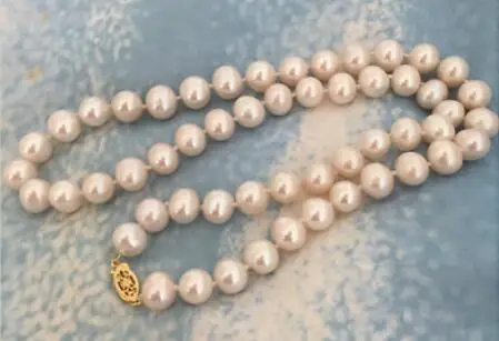 Элегантное 14k 18 дюймов 9-10 мм южноморское Круглое Белое жемчужное ожерелье |
