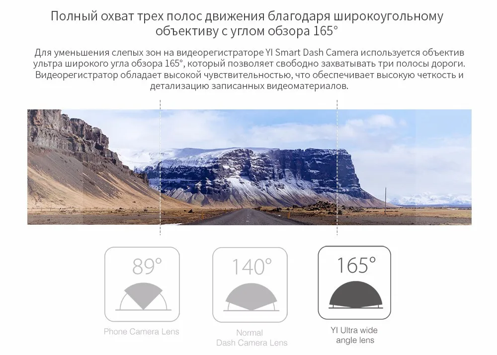 Yi Smart Видеорегистраторы для автомобилей 165 градусов 2." тире Камера 1080 P 60fps ADAS безопасный напоминание WI-FI dashcam международных Xiaomi Yi dashcam