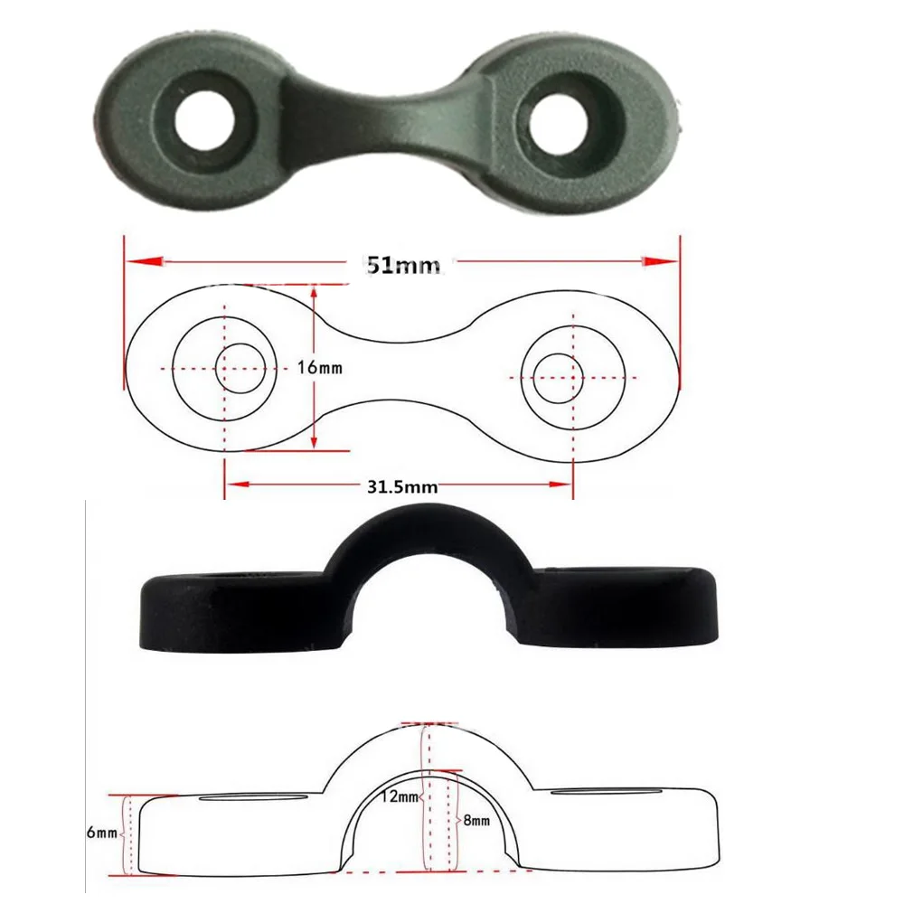 6 шт. коврик Морской лодки каноэ для байдарки ремешок петля затягивание