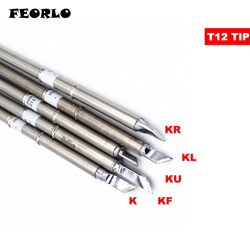 ПАЯЛЬНЫЕ НАКОНЕЧНИКИ FEORLO T12 T12-K KF KR KU KL для паяльной станции с припой HAKKO FX951 STC STM32 OLED
