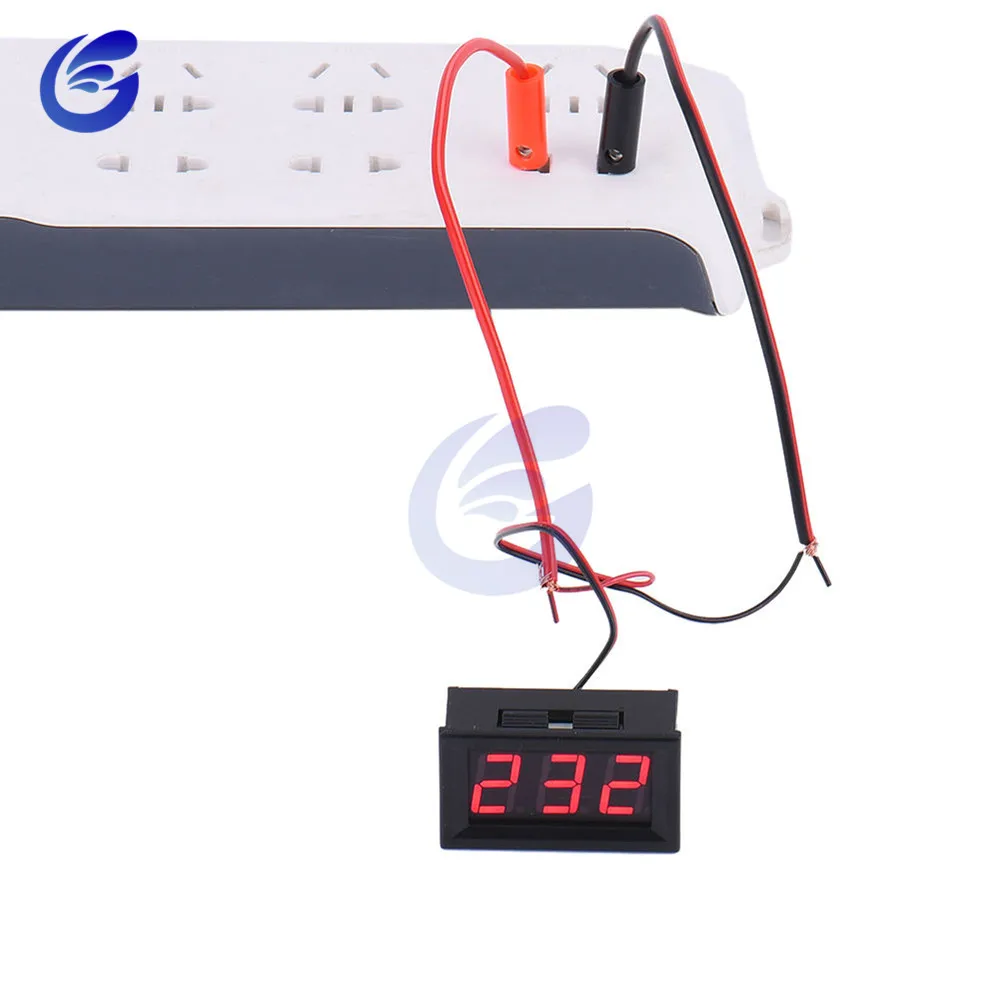 AC 70-500V 70 V-500 V 0,5" светодиодный дисплей Цифровой вольтметр измеритель напряжения вольт инструмент 2 провода 110V 220V для автомобиля мотоцикла